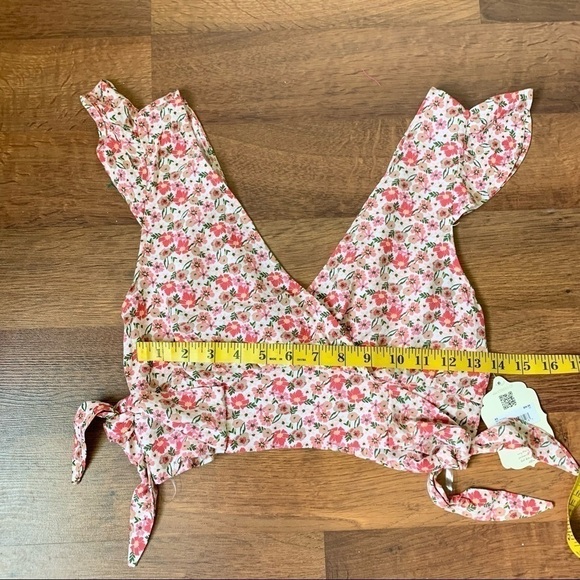 2 PIECE SET ALTR'D STATE Louise Pink Liberty Floral Cropped Top Skirt XS NEW - Picture 7 of 16